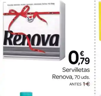 Supermercados El Jamón Servilletas Renova, 70 uds oferta