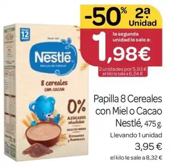 Supermercados El Jamón Papilla 8 Cereales con Miel o Cacao oferta