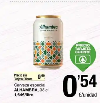 SPAR Alhambra Cerveza especial, 33 cl oferta