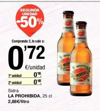 SPAR La Prohibida Sidra, 25 cl oferta