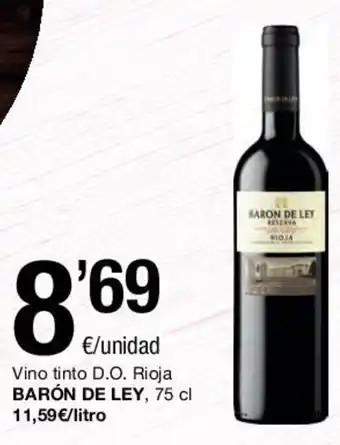 SPAR Barón De Ley Vino tinto D.O. Rioja, 75 cl oferta