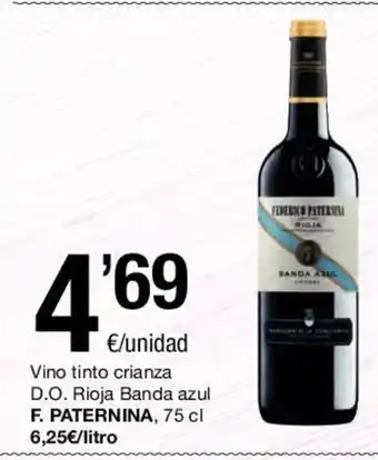 SPAR F. Paternina Vino tinto crianza D.O. Rioja Banda azul, 75 cl oferta