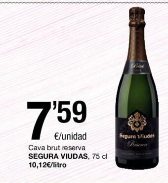 SPAR Segura Viudas Cava brut reserva, 75 cl oferta