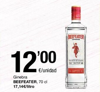 SPAR Beefeater Ginebra, 70 cl oferta