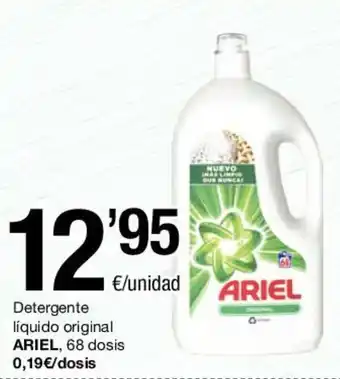 SPAR Ariel Detergente liquido original, 68 dosis oferta