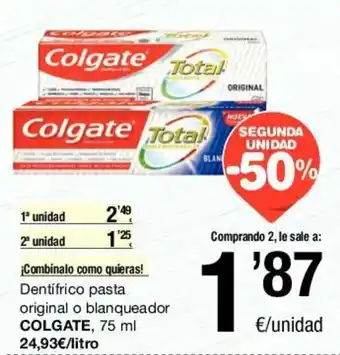 SPAR Colgate, 75ml oferta