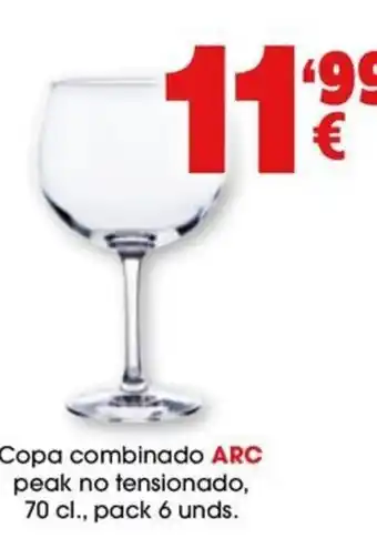 TOP Cash & Carry Copa combinado ARC peak no tensionado, 70 cl., pack 6 unds. oferta