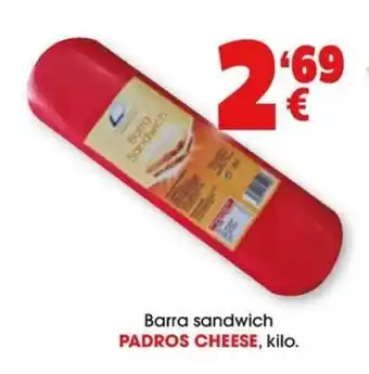 TOP Cash & Carry Barra sandwich PADROS CHEESE, kilo. oferta