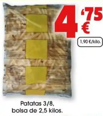 TOP Cash & Carry Patatas 3/8, bolsa de 2,5 kilos. oferta