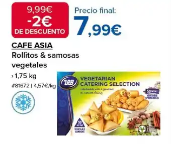 Costco CAFE ASIA Rollitos & samosas vegetales oferta