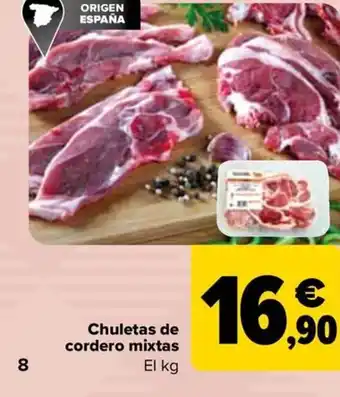 Carrefour Chuletas de cordero mixtas oferta