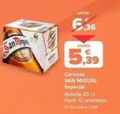 Carrefour San miguel - cerveza especial oferta