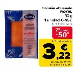 Carrefour Royal - salmón ahumado oferta