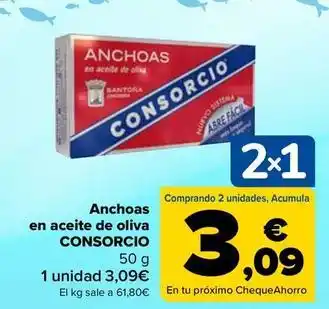 Carrefour Consorcio - anchoas en aceite de oliva oferta