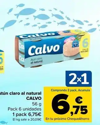 Carrefour Calvo - atún claro al natural oferta