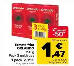 Carrefour Orlando - tomate frito oferta