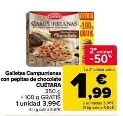 Carrefour Cuétara - galletas campurrianas con pepitas de chocolate oferta