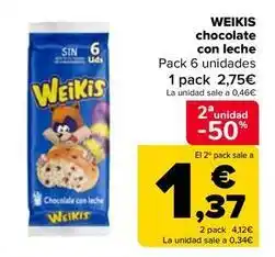 Carrefour Weikis - chocolate con leche oferta