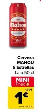 Carrefour Mahou - cervesa 5 estrelles oferta