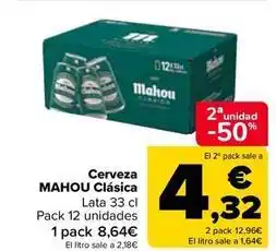 Carrefour Mahou - cerveza clásica oferta