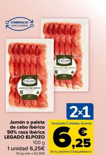 Carrefour Jamón o paleta Acumula oferta