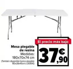 Carrefour Mesa plegable de resina oferta