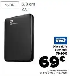 Carrefour Wd - disco duro elements oferta