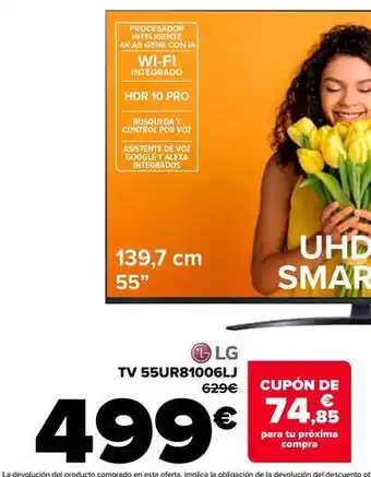 Carrefour Lg - tv 55ur81006lj oferta