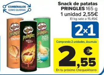 Carrefour Market Snack de patatas PRINGLES 165 g oferta