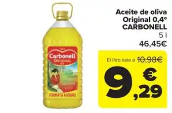 Carrefour Market Aceite de oliva Original 0,4° CARBONELL oferta