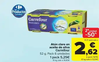 Carrefour Market Atún claro en aceite de oliva Carrefour oferta