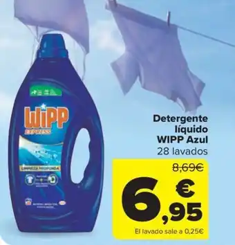 Carrefour Market Detergente líquido WIPP Azul 28 lavados oferta