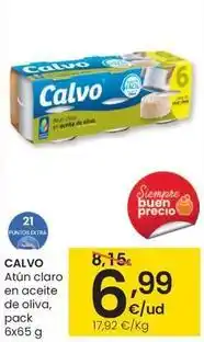 Eroski Calvo - atún claro en aceite de oliva oferta