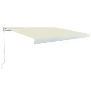 Brico Depôt vidaXL toldo de carrete manual color crema 350x250 cm oferta