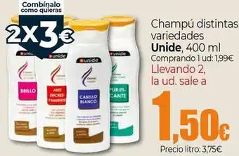 Unide Supermercados Champú oferta