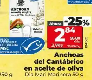 Dia Dia mari marinera - anchoas del cantabrico en aceite de oliva oferta