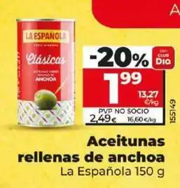 Dia La española - aceitunas rellenas de anchoa oferta