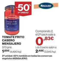 El Corte Inglés Tomate frito oferta