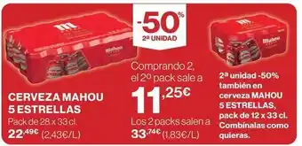 El Corte Inglés Cerveza oferta