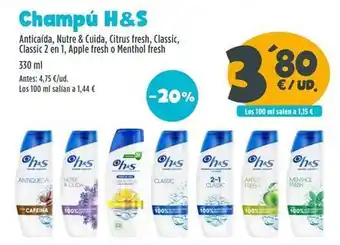 AhorraMas H&s - champu oferta