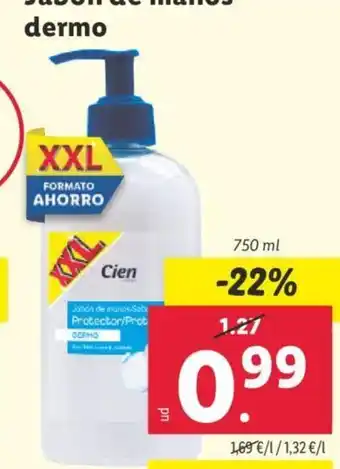 Lidl Cien Jabón de manos dermo oferta