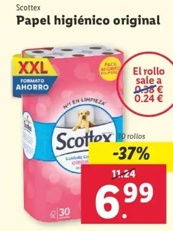 Lidl Scottex Papel higiénico original oferta