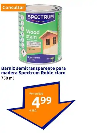 Action Barniz semitransparente para madera Spectrum Roble claro oferta
