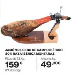 Supercor Montaraz - jamón de cebo de campo ibérico 50% raza ibérica oferta