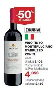Supercor Zonin - vino tinto montepulciano d'abruzzo oferta