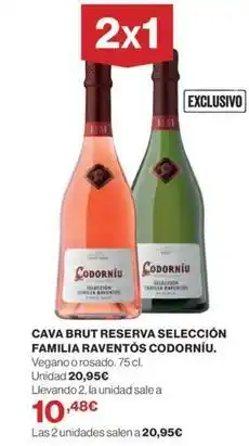 Supercor Codorniu - cava brut reserva seleccion familia raventos oferta