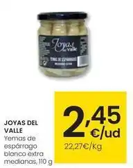 Eroski Joyas del valle - yemas de espárrago blanco extra medianas oferta