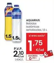 Eroski Aquarius - bebidas isotónicas señalizadas oferta