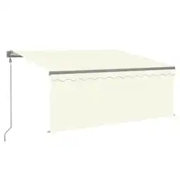 Brico Depôt vidaXL toldo retráctil automático con persiana crema 3,5x2,5m oferta