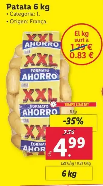 Lidl Patata 6 kg oferta